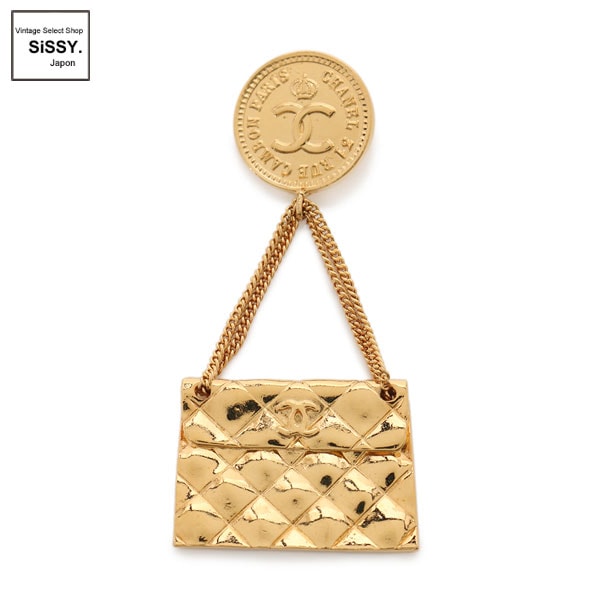 ■シャネル■ ココマーク ブローチ ゴールド バッグモチーフ 【CHANEL】
