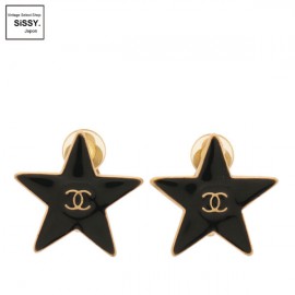 ■シャネル■ イヤリング ブラック ゴールド スターモチーフ 03A 【CHANEL】|アクセサリー