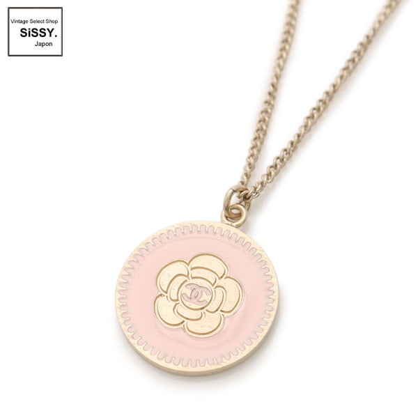 ■シャネル■ カメリア ネックレス シャンパンゴールド ピンク 06P 【CHANEL】