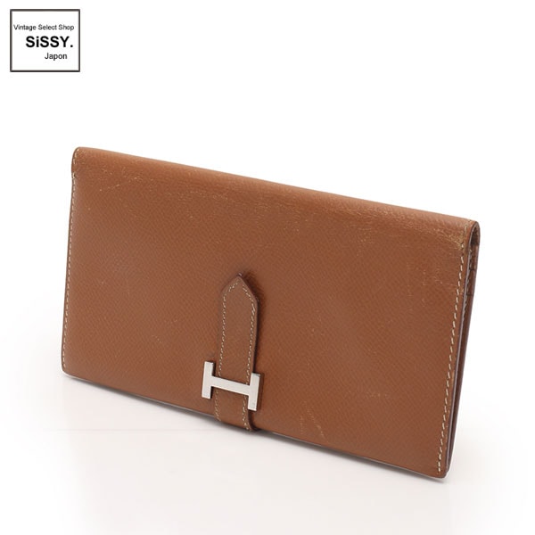 ■エルメス■ ベアン 二つ折り長財布 クシュベル ゴールド □D刻印 【HERMES】