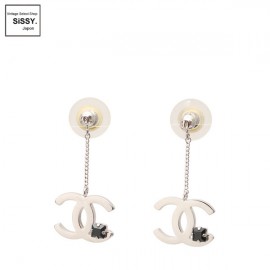 ■シャネル■ ココマーク ピアス ストーン シルバー 05P 【CHANEL】|アクセサリー
