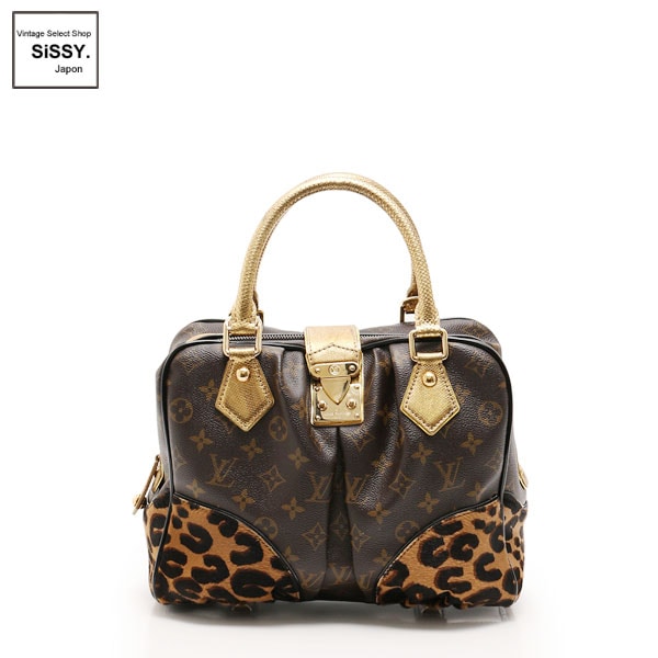 ■ルイヴィトン■ アデル ハンドバッグ レオパード PVC レザー ハラコ ブラウン ベージュ 2WAY M95284 【LOUIS VUITTON】