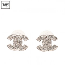 ■シャネル■ ココマーク ピアス シルバー ラインストーン A12W 【CHANEL】|アクセサリー