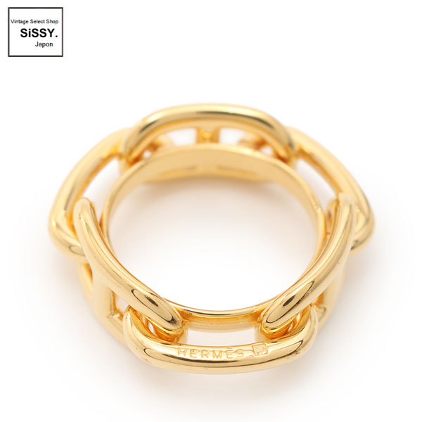 ■エルメス■ シェーヌダンクル スカーフリング ゴールド 【HERMES】