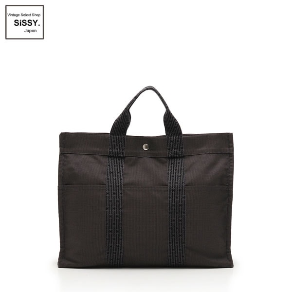 ■エルメス■ エールラインMM トートバッグ ナイロンキャンバス グレー 【HERMES】