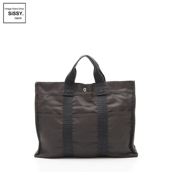 ■エルメス■ エールラインMM トートバッグ キャンバス グレー 【HERMES】
