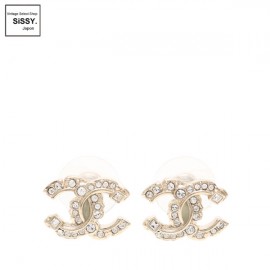 ■シャネル■ ココマーク ピアス ゴールド ラインストーン B17A 【CHANEL】|アクセサリー