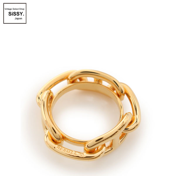 ■エルメス■ シェーヌダンクル ルガテ スカーフリング ゴールド 【HERMES】