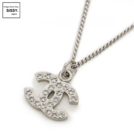 ■シャネル■ ココマーク ネックレス ラインストーン シルバー 06V 【CHANEL】|アクセサリー