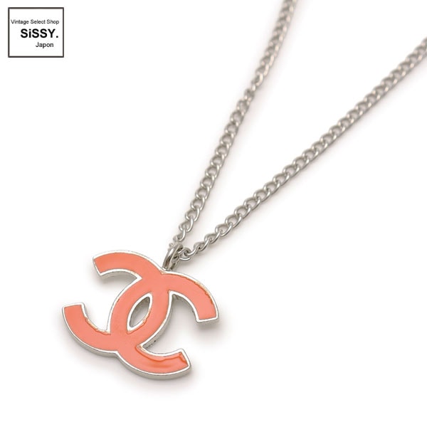 ■シャネル■ ココマーク ネックレス シルバー オレンジ 04P 【CHANEL】