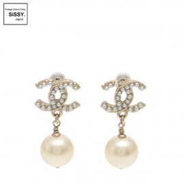 ■シャネル■ ココマーク ピアス ゴールド フェイクパール A13C 【CHANEL】|アクセサリー