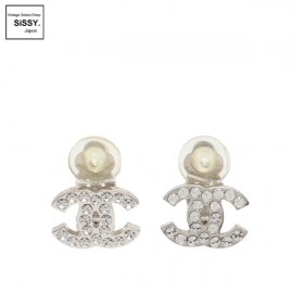 ■シャネル■ ココマーク イヤリング シルバー ラインストーン 07V 【CHANEL】|アクセサリー