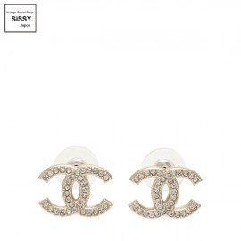 ■シャネル■ ココマーク ピアス ゴールド ラインストーン A15V 【CHANEL】|アクセサリー