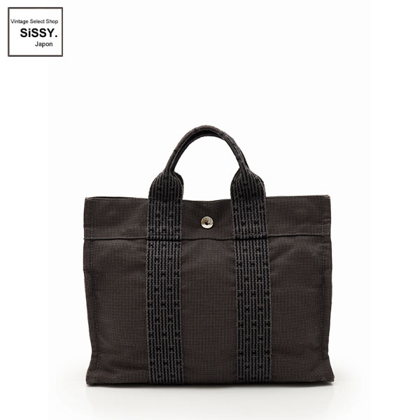 ■エルメス■ エールラインPM トートバッグ ナイロンキャンバス グレー 【HERMES】