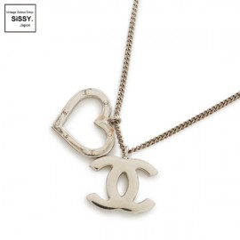 ■シャネル■ ココマーク ネックレス シルバー ハート 04P 【CHANEL】|アクセサリー