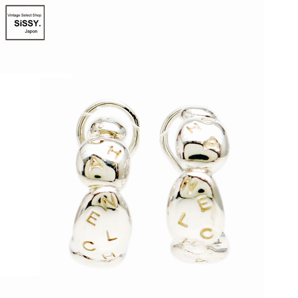 ■シャネル■ ロゴ フープイヤリング SV925 シルバー 【CHANEL】