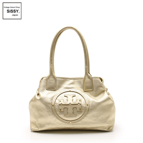 ■トリーバーチ■トートバッグ レザー ゴールド【TORY BURCH】