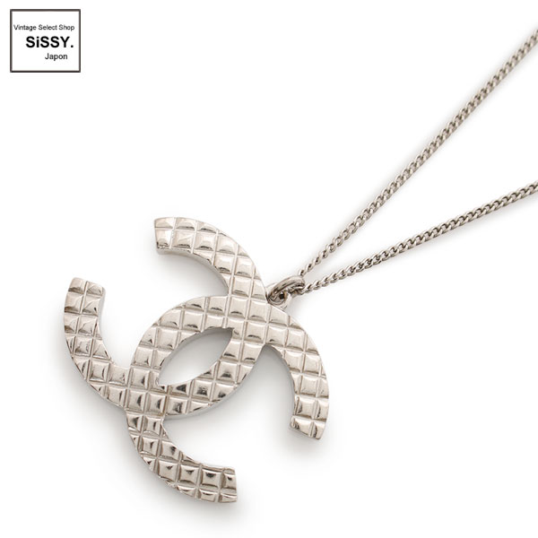 ■シャネル■ ココマーク マトラッセ ネックレス シルバー 07C 【CHANEL】