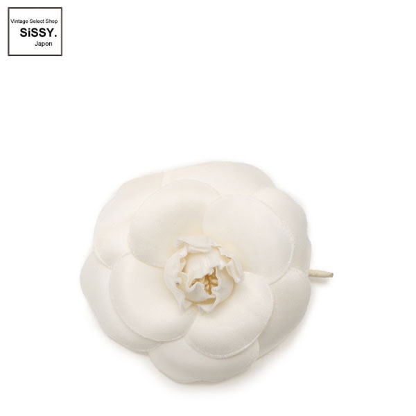 ■シャネル■ カメリア コサージュ ピンブローチ ホワイト フラワーモチーフ 【CHANEL】