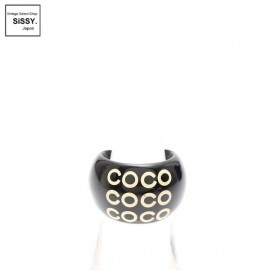 ■シャネル■ ココマーク リング 指輪 ブラック ベージュ 01P 【CHANEL】|アクセサリー