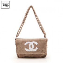 ■シャネル■ PRECISION プレシジョン ココマーク ショルダーバッグ パイル ベージュ ホワイト ノベルティ  【CHANEL】|バッグ