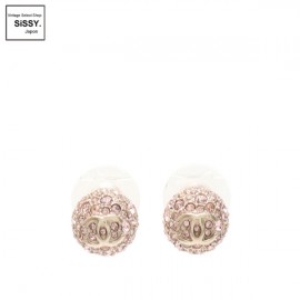 ■シャネル■ ココマーク ボールピアス ラインストーン ゴールド C18B 【CHANEL】|アクセサリー