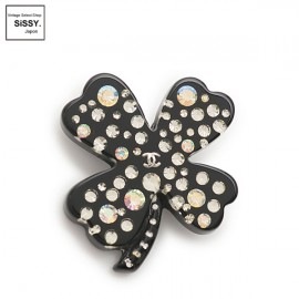 ■シャネル■ ココマーク ブローチ クローバー レジン ブラック 03A 【CHANEL】|アクセサリー