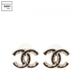 ■シャネル■ ココマーク ピアス ゴールド ブラック 14C 【CHANEL】|アクセサリー