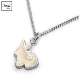 ■シャネル■ ココマーク ネックレス シルバー ベージュ ウサギモチーフ 05A 【CHANEL】|アクセサリー