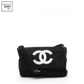 ■シャネル■ PRECISION プレシジョン ココマーク ショルダーバッグ パイル ブラック/ホワイト ノベルティ  【CHANEL】|バッグ
