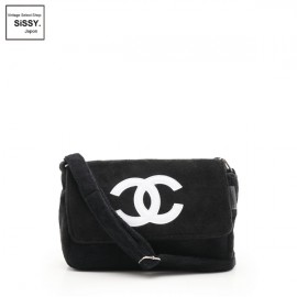 ■シャネル■ PRECISION プレシジョン ココマーク ショルダーバッグ パイル ブラック/ホワイト ノベルティ  【CHANEL】|バッグ
