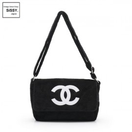 ■シャネル■ PRECISION プレシジョン ココマーク ショルダーバッグ パイル ブラック/ホワイト ノベルティ  【CHANEL】|バッグ