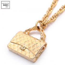 ■シャネル■ マトラッセ チェーンネックレス ゴールド バッグモチーフ 95P 【CHANEL】|アクセサリー