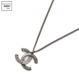 ■シャネル■ ココマーク ネックレス ラインストーン シルバー A15P 【CHANEL】