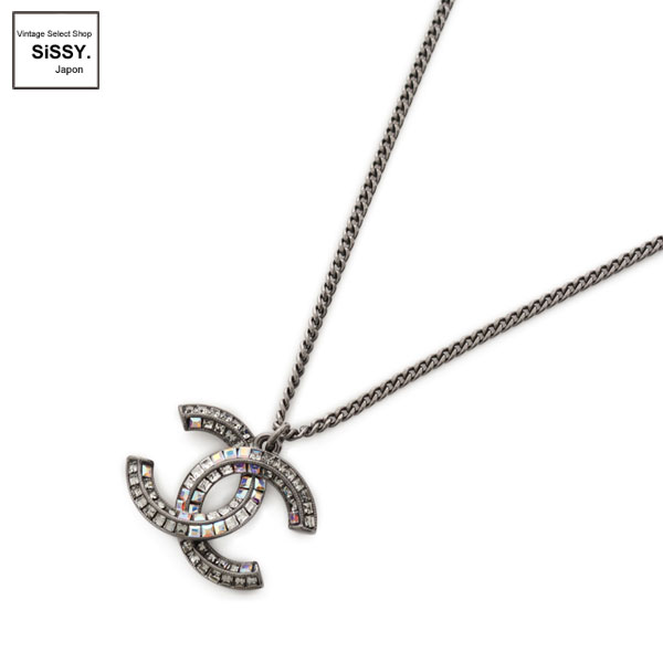 ■シャネル■ ココマーク ネックレス ラインストーン シルバー A15P 【CHANEL】