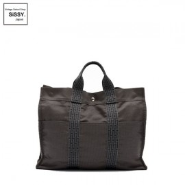 ■エルメス■ エールラインMM トートバッグ ナイロンキャンバス グレー 【HERMES】