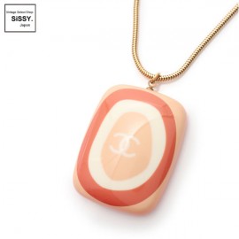 ■シャネル■ ココマーク ネックレス ベージュ ピンク ゴールド 03P 【CHANEL】