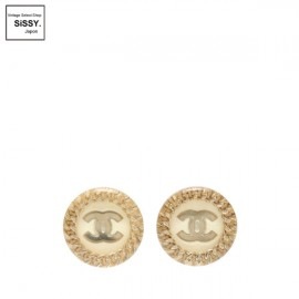 ■シャネル■ ココマーク ピアス アイボリー ゴールド サークル 09P 【CHANEL】|アクセサリー