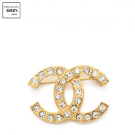 ■シャネル■ ココマーク ブローチ ゴールド ラインストーン ヴィンテージ 【CHANEL】|アクセサリー