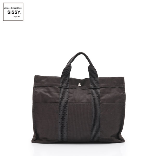 ■エルメス■ エールラインMM トートバッグ ナイロンキャンバス グレー 【HERMES】