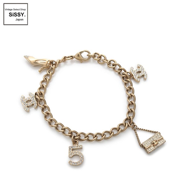 【ワンポイントが可愛い】◆CHANEL◆ブレスレット □シャネル□ ココマーク NO5 ブレスレット ゴールド ライン