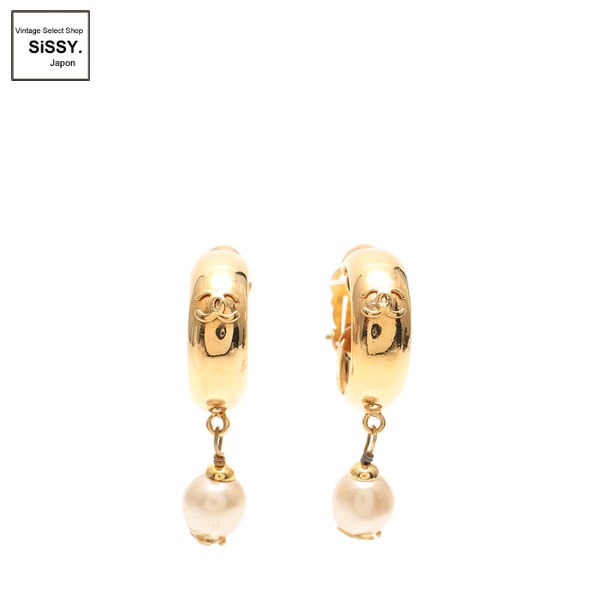 ■シャネル■ ココマーク ピアス シルバー 09P ラインストーン 【CHANEL】
