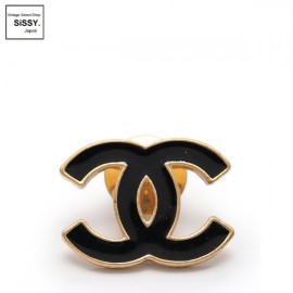 ■シャネル■ ココマーク ピンブローチ ゴールド 黒 02A 【CHANEL】|アクセサリー