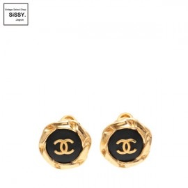 ■シャネル■ ココマーク イヤリング ゴールド ブラック 96A 【CHANEL】|アクセサリー