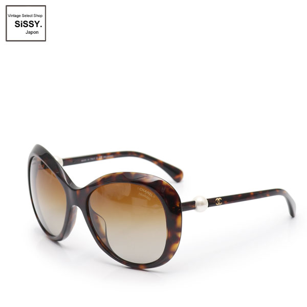 ■シャネル■ ココマーク サングラス べっ甲柄 フェイクパール ブラウン 5302/C714 【CHANEL】