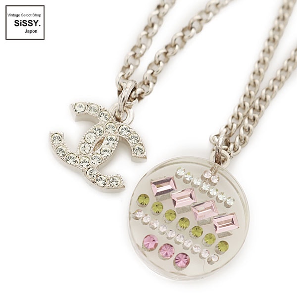 ■シャネル■ ココマーク ネックレス ラインストーン ゴールド 11P 【CHANEL】