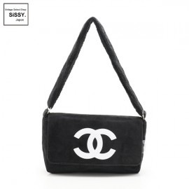 ■シャネル■ ココマーク ショルダーバッグ パイル ブラック ノベルティ  【CHANEL】