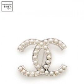 ■シャネル■ ココマーク ブローチ フェイクパール シルバー 05V 【CHANEL】|アクセサリー