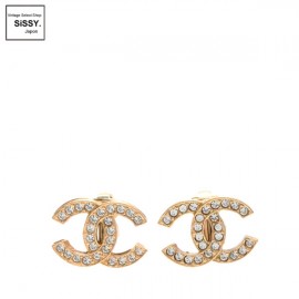 ■シャネル■ ココマーク イヤリング ラインストーン ゴールド ヴィンテージ 【CHANEL】|アクセサリー
