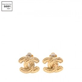 ■シャネル■ ココマーク マトラッセ イヤリング ゴールド ヴィンテージ 【CHANEL】|アクセサリー